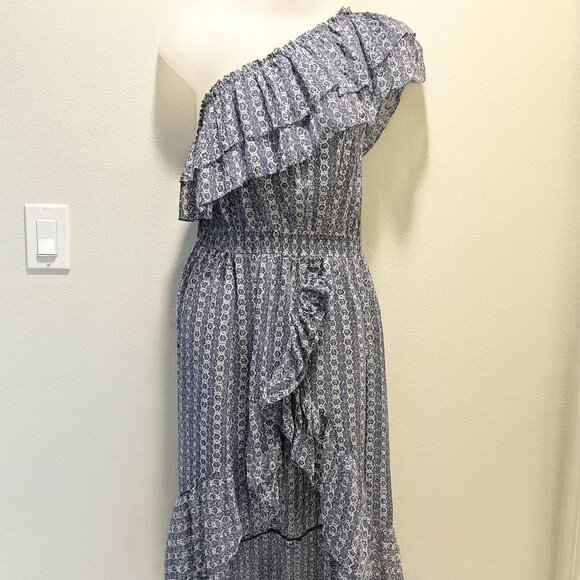 ☀️Sale Misa Los Angeles Riya Dress High Low Midi off one shoulder  Sz Med